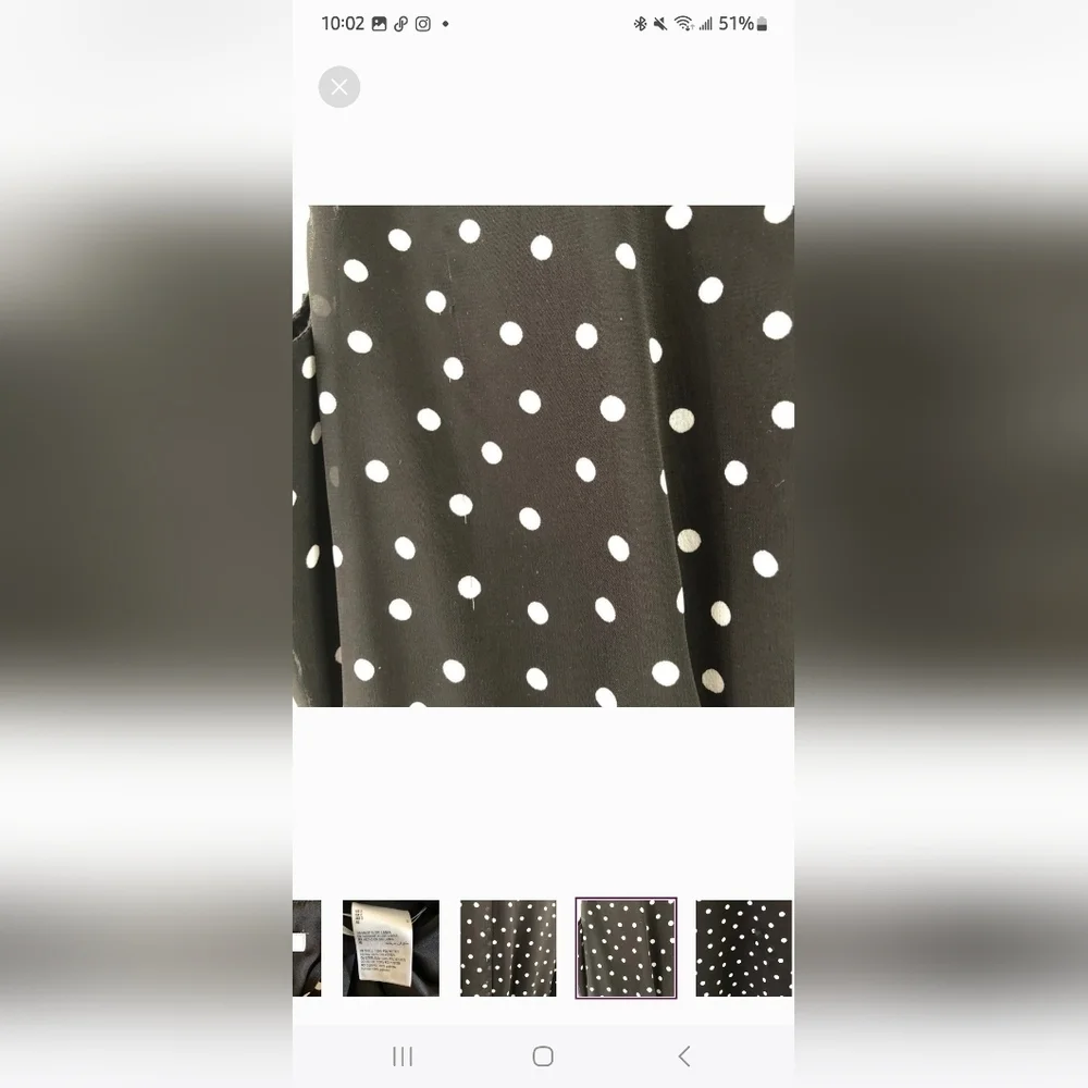 NWT Bar III Assymetrical Black Polka Dot Wrap Dress